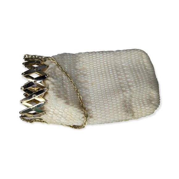 Vintage Beaded Purse with Unique Metal Closure - Picture 9 of 11